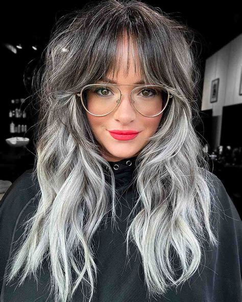 ombre color for black hair|black and white ombre hair.